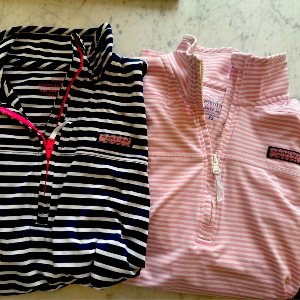 2 vineyard vine quarter zips. Will sell separately.